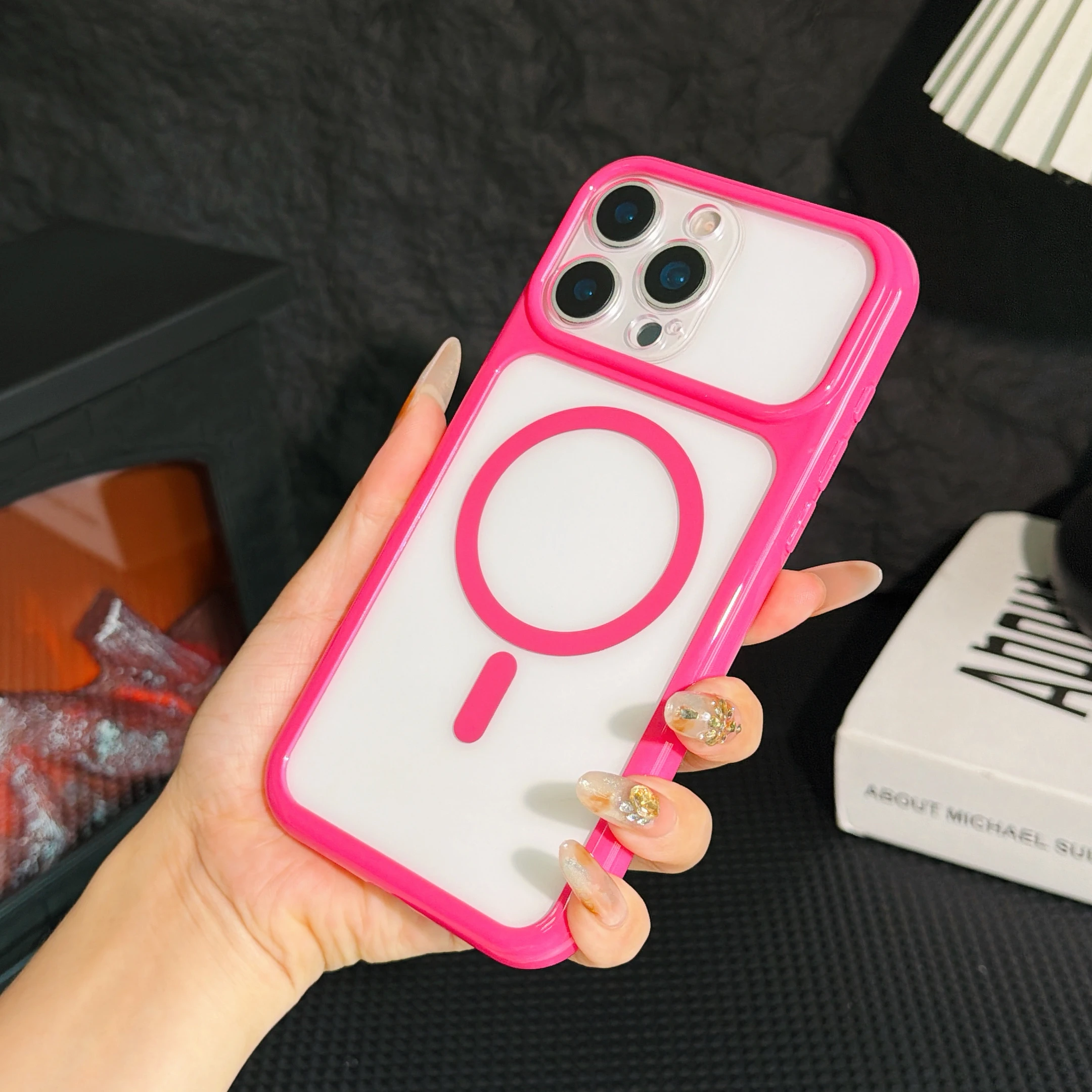 New Acrylic Transparent Magnetic Wireless Charging Phone Case for IPhone 18 17  13 14 12 11 Pro Max 16 15 Plus Shockproof Cover