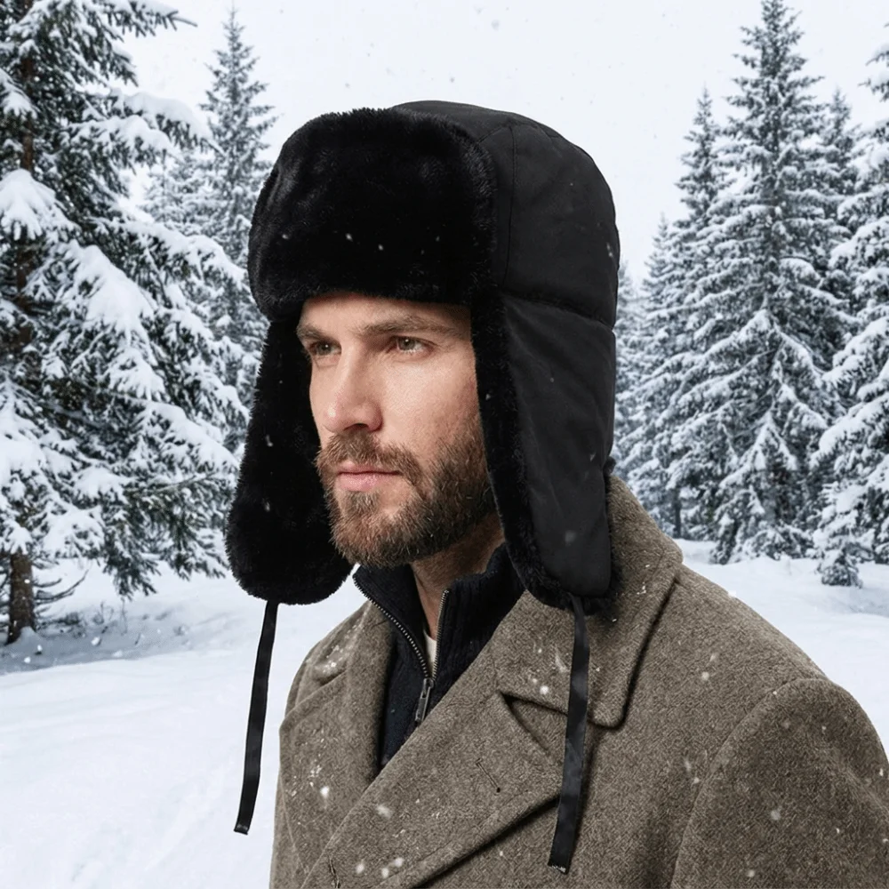 Fashion Plush Windproof Pilot Hat Windproof Thickened Ear Protection Cap Anti-cold Velvet Winter Ear Cap Camping