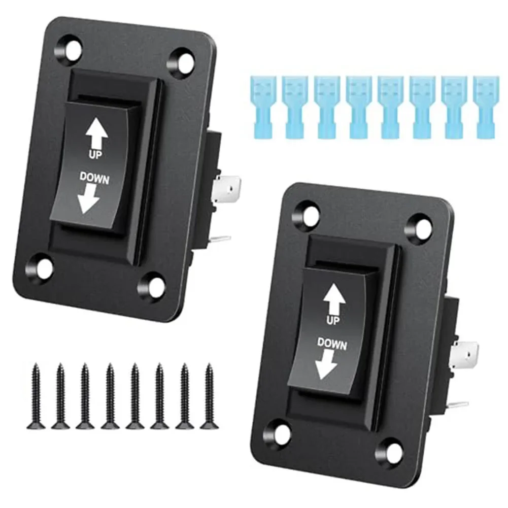 Momentary Reverse Polarity Rocker Switch 30A 12V DC For For Tongue Jack For Stabilizer And Trailer Motor Control