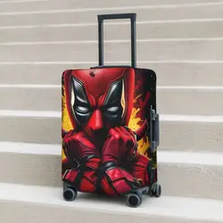 Cartoon Anime Deadpool Suitcase Cover Holiday Elastic Luggage Accesories Cruise Trip Protector