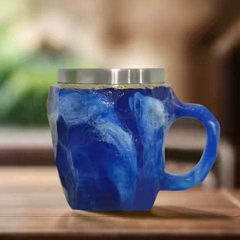 Imitation Mineral Crystal Coffee Cup Resin Coffee Cup Translucent Coffee Cup Elegant Mineral Crystal Coffee Mugs Christmas Gifts