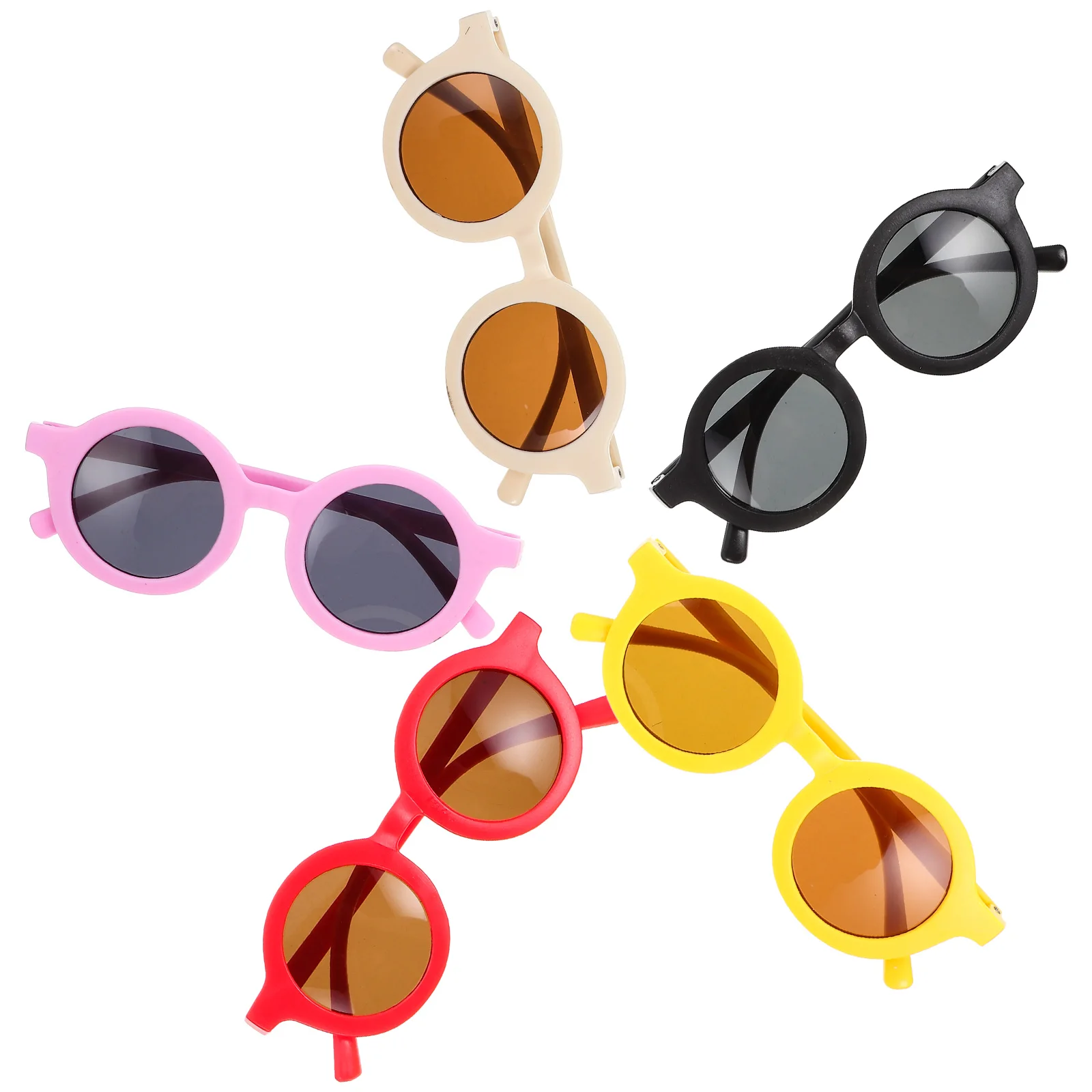 

5 Pcs Sunglasses Color Round Frame Party Accessories for Children's Day Birthday Kids Sunglasses Festive Gatherings