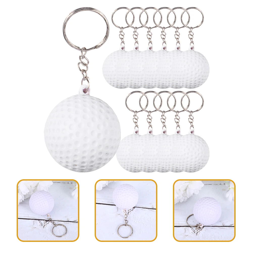 

12 Pcs Decompression Vent Ball Sports Themed Keychains for Golf Filler Child