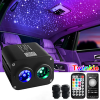 20W Double headed heterochromatic Light with RGB Twinkle APP Control Fiber Optic Star Ceiling Light Kit for Starry Sky ceiling