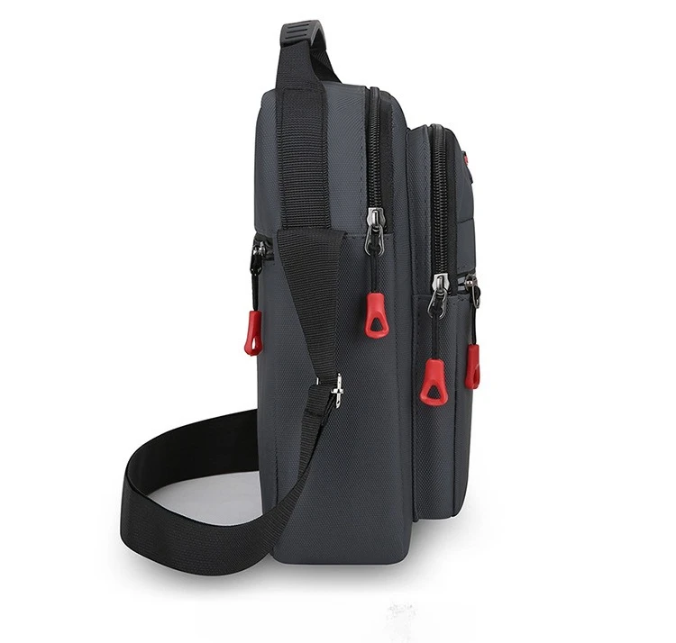 Neue Herren-Umhängetasche, schlichte Schultertasche, lässige, geräumige Tasche für den täglichen Gebrauch, atmungsaktive Reisetasche für Herren. – Detail 26