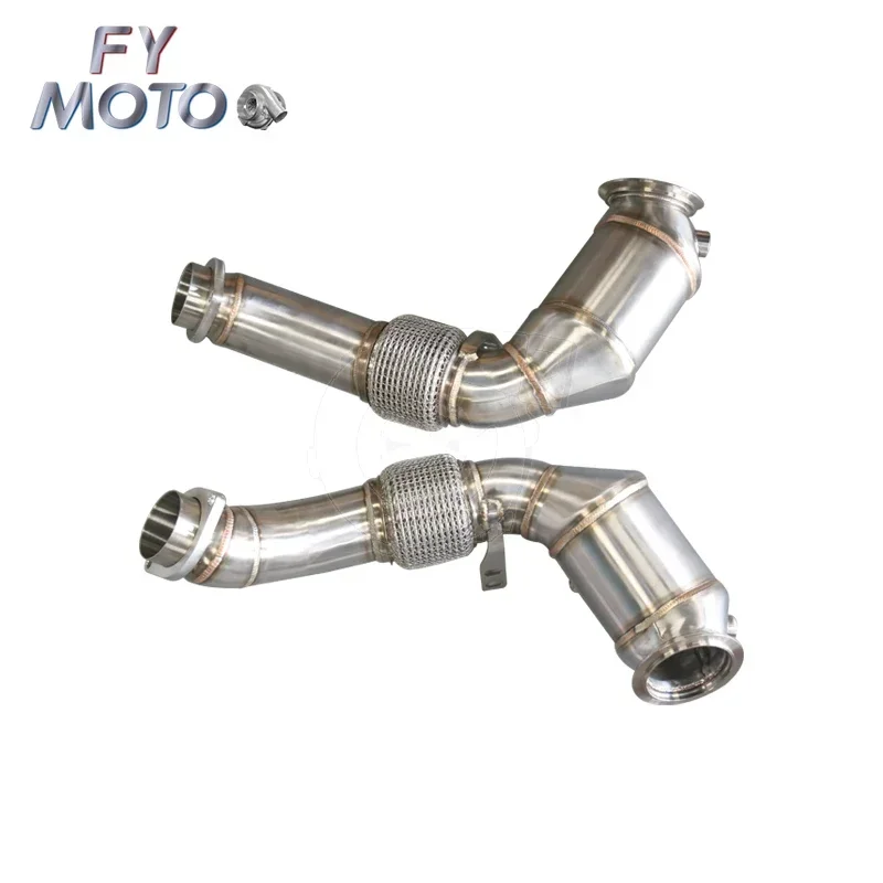 Exhaust Downpipe for BM W V8 N63 550i 650i 750Li X5 X6 X5M X6M 2011-2017
