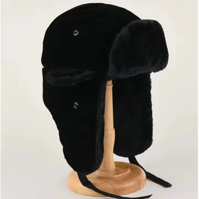 Berretto da ciclismo invernale antivento Paraorecchie femminili Cappello di cotone caldo Cappello da esterno a cinque punte Colbacco Nord-Est Cappello di protezione dal freddo invernale