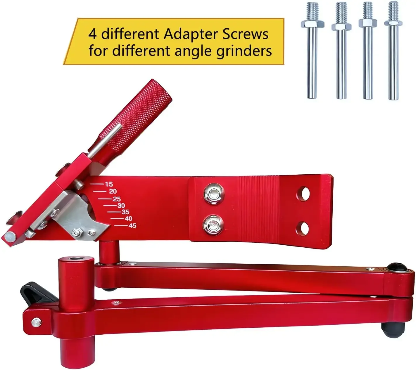 

Точилка для лезвий газонокосилки — обновленная ручка для производства шарикоподшипников, подходит для правовых и левых лезвий, 5005, красный