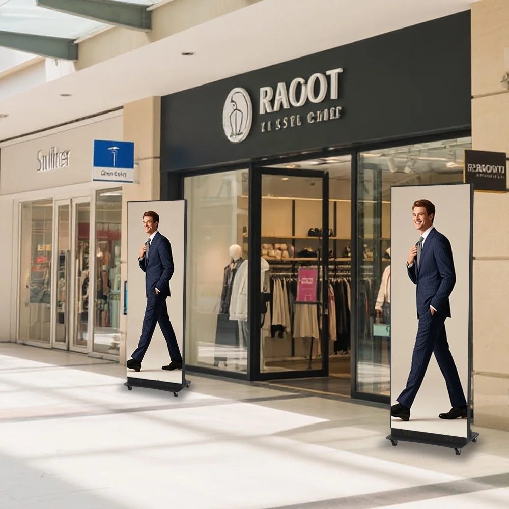 革新的な高精細折りたたみ式ポスタースクリーンLED広告機、ショッピングモールのプロモーション用ダイキャストアルミニウム製