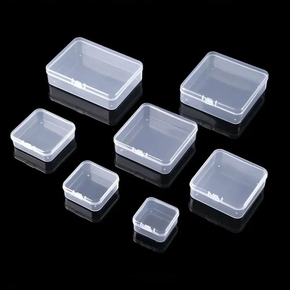 Square Plastic  Box Transparent Jewelry Beads Container Small Items Sundries Organizer Packing Case Fishing Accessories