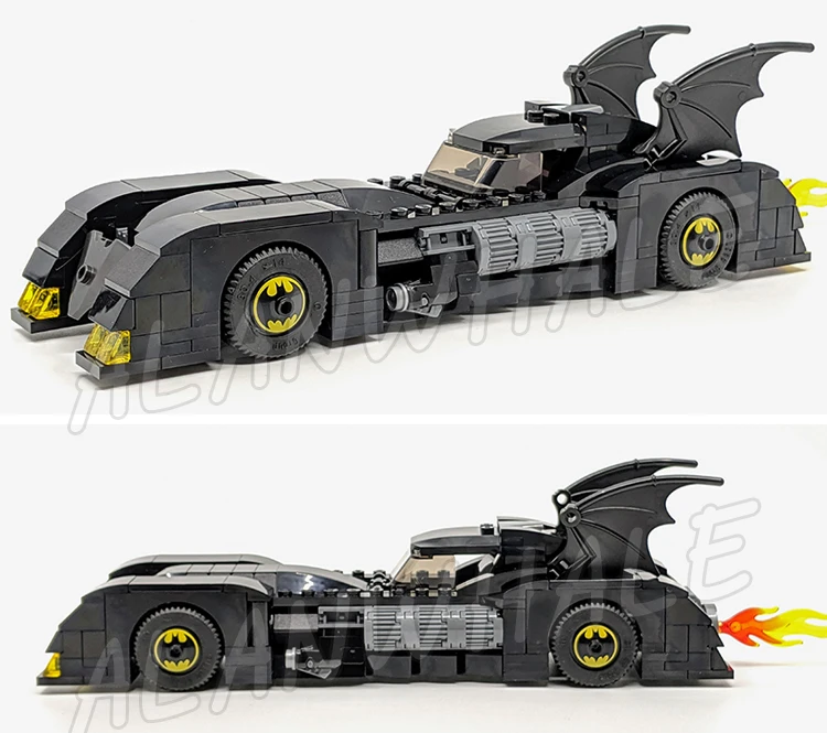 354 Stück Super Fighter Batmobil Car Pursuit of The Joker Flame Exhaust 11351 Bausteine Spielzeug kompatibel mit Modell