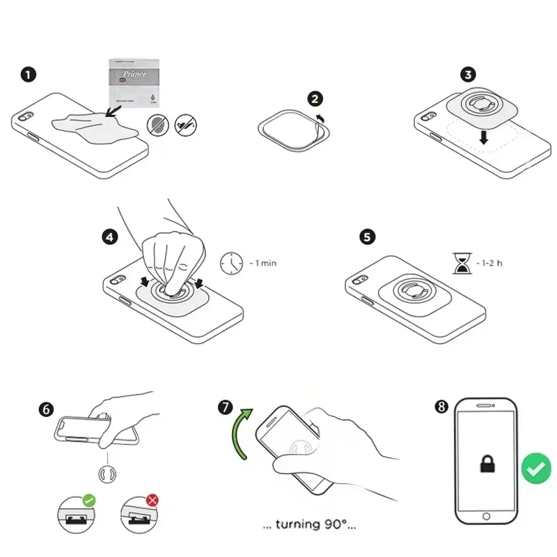 Scooter Phone Stand For 10-16mm Mirror Diameter Mobile Phone Holder Connect Back Rotate 90° Lock With Magnetic Adapter Mount