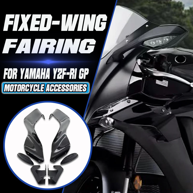 

Motorcycle Fixed Wing Side Spoiler Side Fixed Wing Fairing Side Wings For Yamaha YZF-R1 YZF-R1M GP 2020-2025 2021 2022 2023 2024
