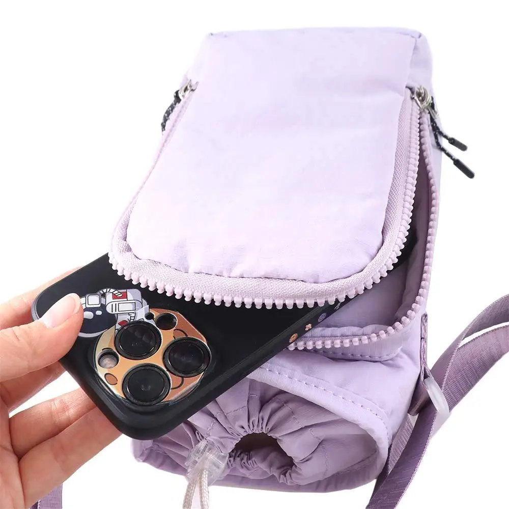 

Shoulder Strap Water Bottle Carrier Bag Front Pocket Waterproof Crossbody Water Bottle Purse Handle Drawstring Open Top