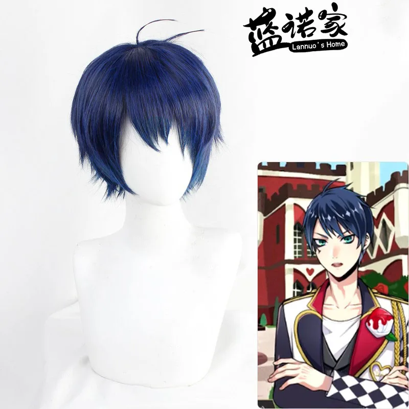 

Anime Twisted Wonderland Deuce Cos Cosplay Wig Halloween Carnival Party Props Synthetic Hair Heat Resistant Fiber + Wig Cap