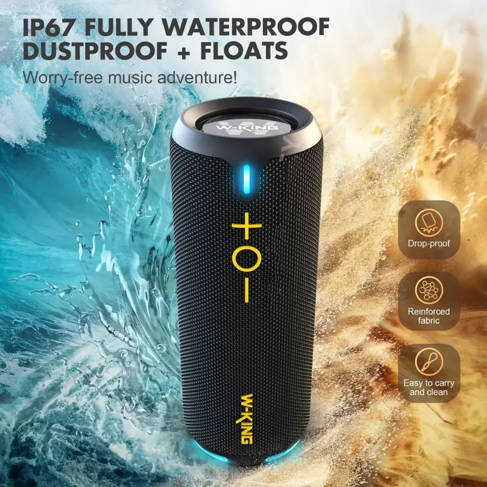 Audience Bluetooth Speaker Super Bass IPX6 Waterproof Outdoor Sound Colum with RGB Light DSP Digital Sound Effects Bluetooth 5.3