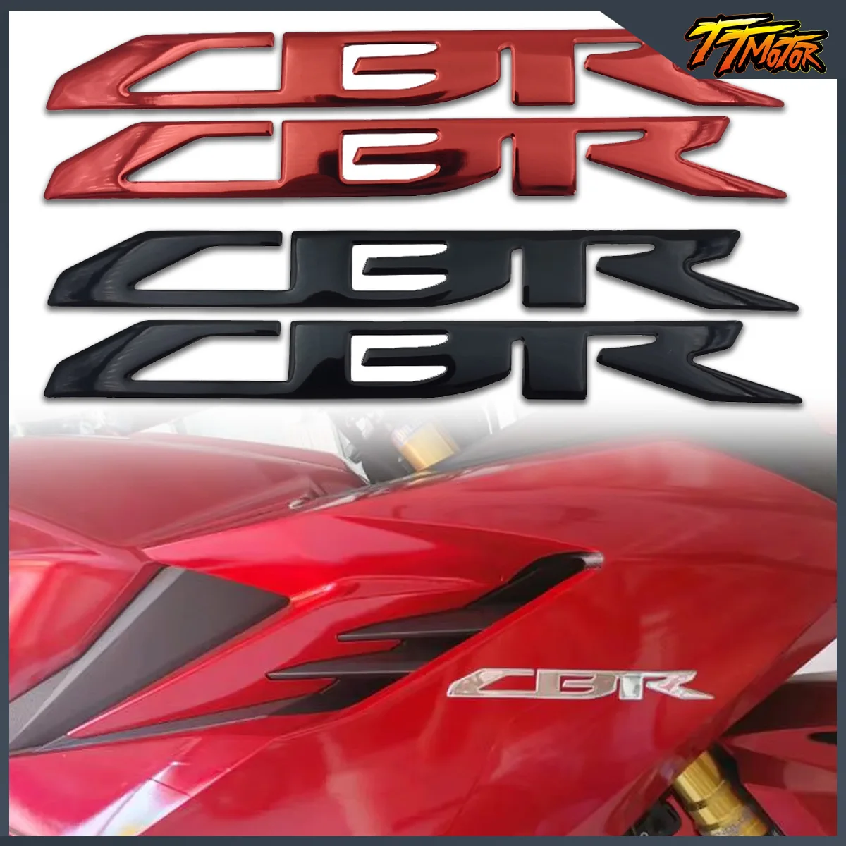 

3D Soft Rubber Logo Emblem Motorcycle Accessories Stickers For CBR600RR CBR 600RR 650R 500R 250RR 300R 1000RR 600 RR Moto Decals