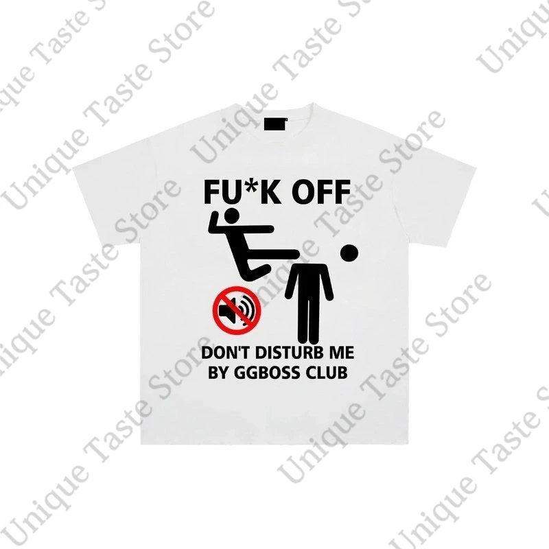‌Dont Disturb Me T Shirt Funny Letter Print T-shirt Streetwear Fashion Men Women High Quality Cotton Summer Short Sleeve Tee Top