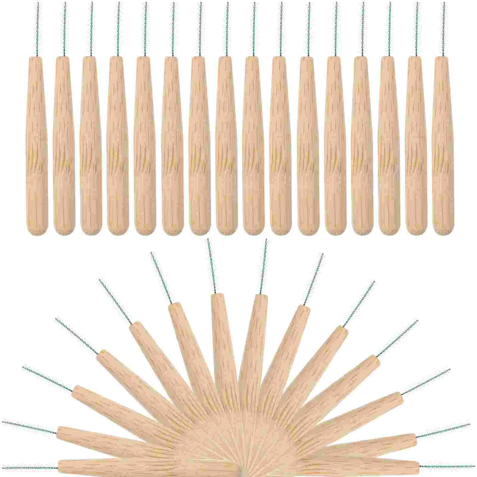 

30pcs Bamboo Handle Interdental Dental Care Interdental Cleaners Teeth Cleaner for Men Women interdental brush