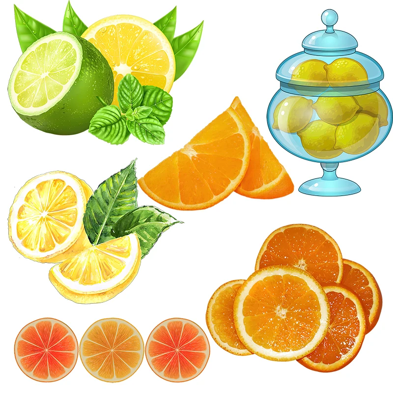 Three Ratels CO29 orange lemon Fruit PVC Wall Sticker for home DecorationToilet Decals Waterproof self pasting