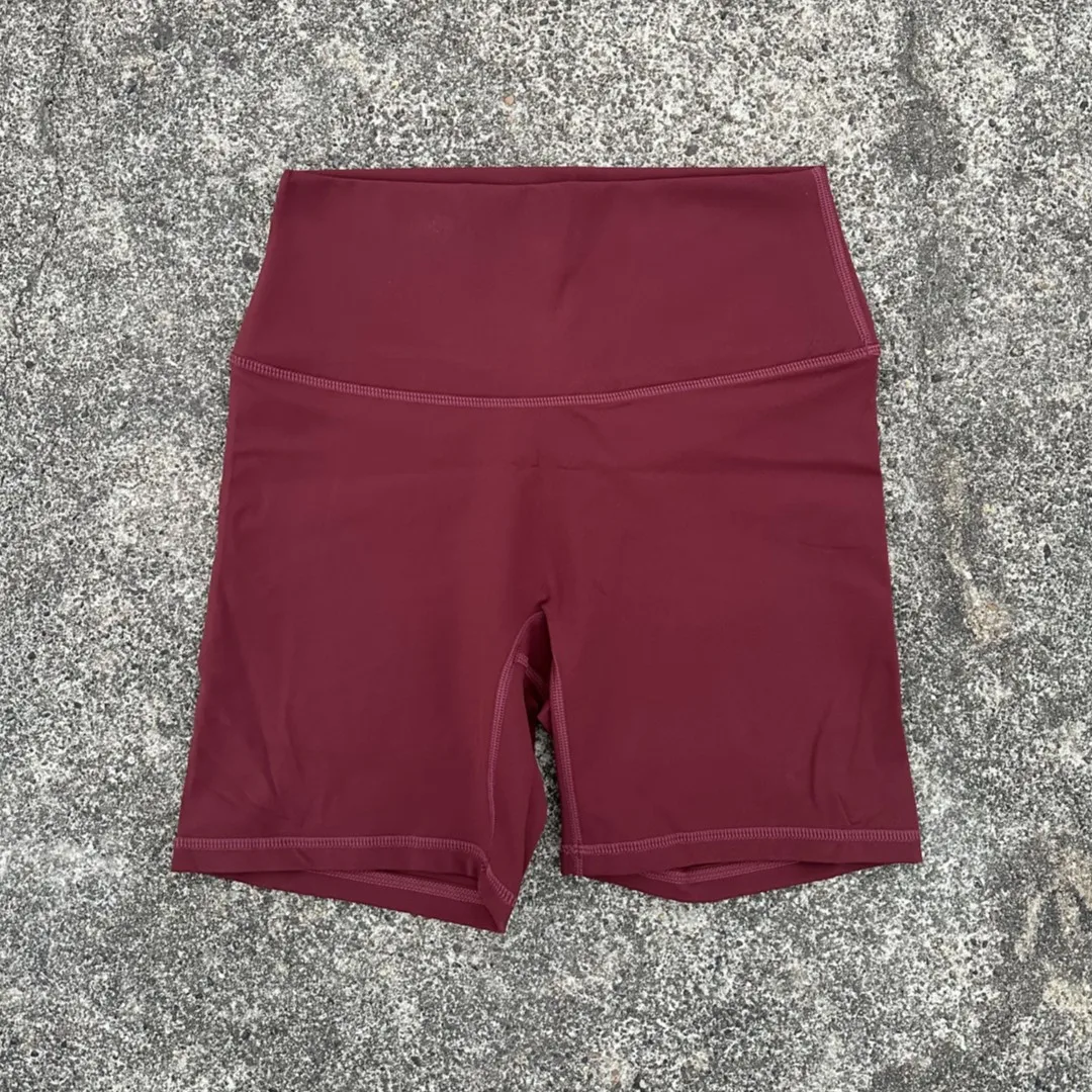 Solid Color Women Fitness Sports Short High Waist Yoga Short Leg Cycling Comprehensive Training Jog Squat Proof Internal Pocket image 2