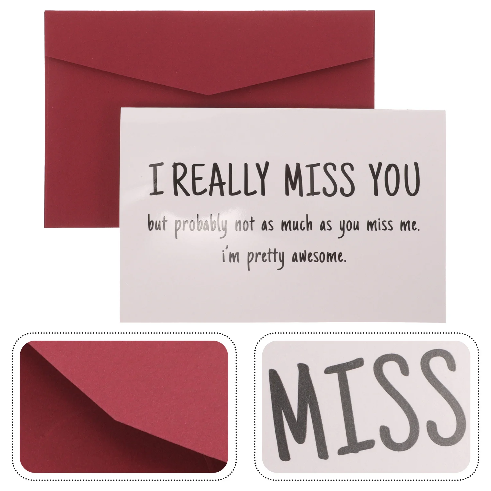 

1 Set Funny Words Greeting Card Envelope Kit Writable Party Invitation Cards Birthday Festival Celebration Spoof Decoration