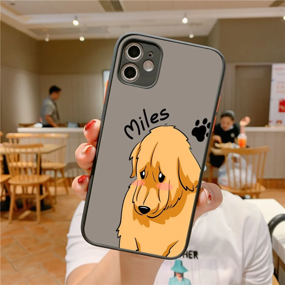 Cartoon Dog Phone Case For IPhone 14 11 12 13 Mini Pro Max 8 7 Plus X XR XS MAX Translucent Matte Cover