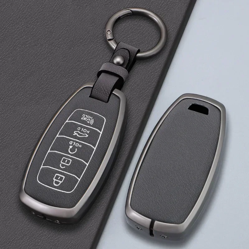 Car Key Cover Keychain Case For Hyundai I30 Ix35 KONA Encino Solaris Azera Grandeur Ig Accent Santa Fe Palisade 3 4 5 Button