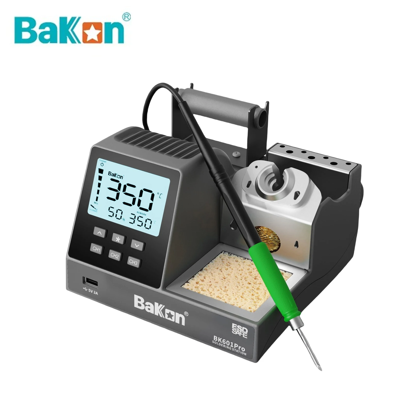 Bakon BK601 PRO Soldering Station Compatible Tip 210/245/115 Professional for Repair Tool 245 Soldering Паяльник Электрический
