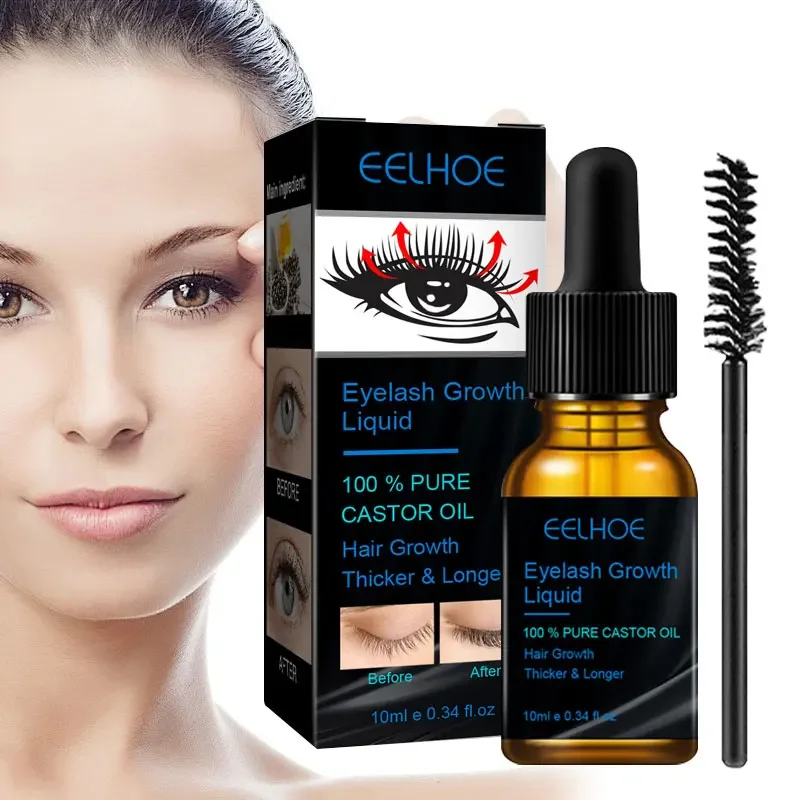 

New Eyebrow Eyelash Growth Oil Natural Castor Oil Eyelashes Growth Essential Oil Thick Longer Nourishing Enhancer