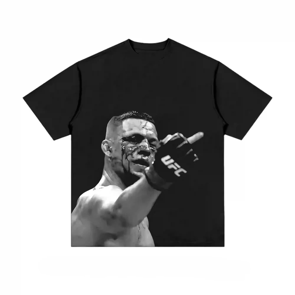 Dustin Poirier 2026 T-Shirt Men Y2K Oversized Harajuku Cotton Streetwear Urban Vintage Loose Fit Daily Casual Top