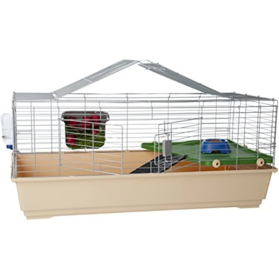 

Top Access Small Animal Habitat for Rabbit, Guinea Pig, Ferret and Chinchilla with Accessories, Jumbo, 48.6"L x 26.6"W x 20.6"H