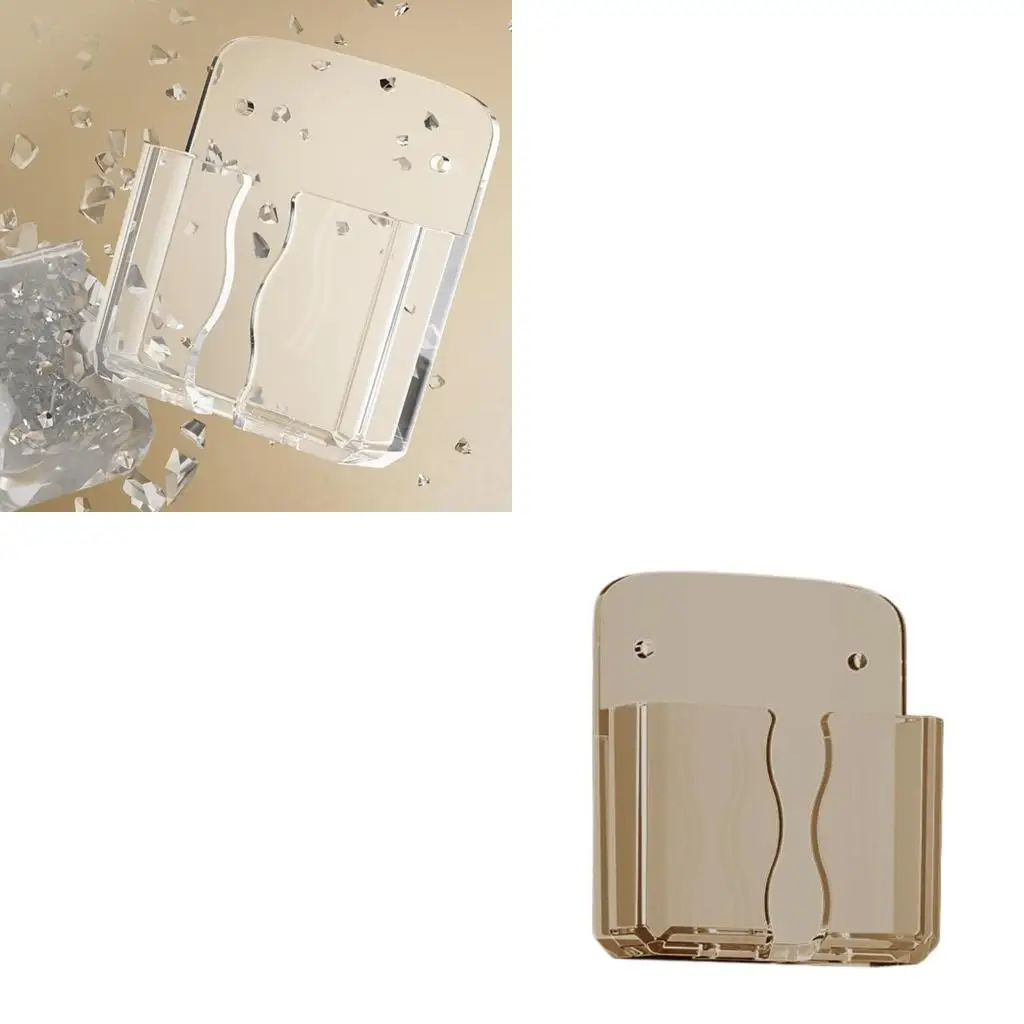 

Ясная настенная поддержка держателя телефона с зарядным отверстием для домашнего использования в офисе на рабочем месте