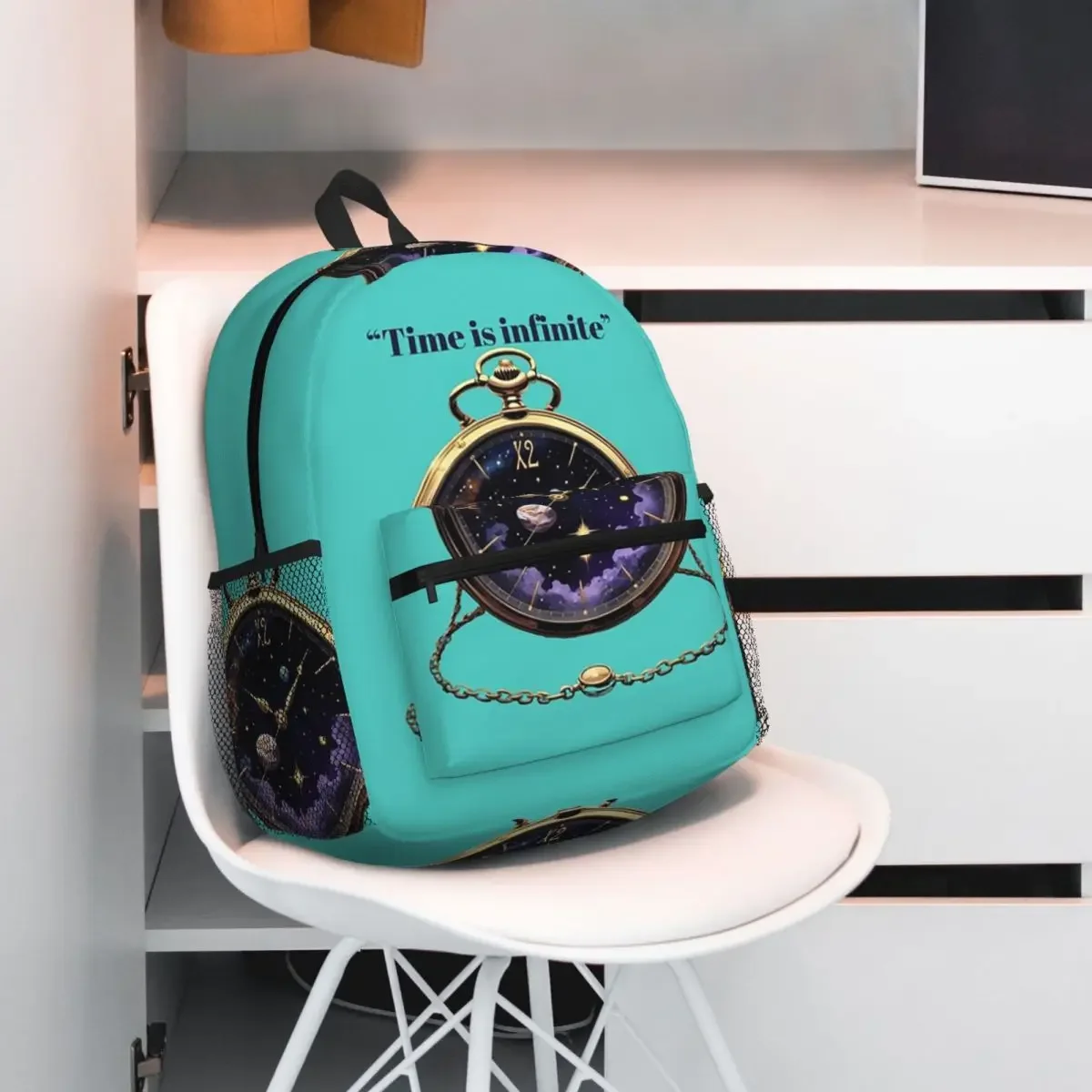 

Карманные часы TimeCosmic, дизайнерский рюкзак, рюкзак, большая вместительная детская сумка для книг, школьная сумка, сумки на плечо для мужчин и женщин