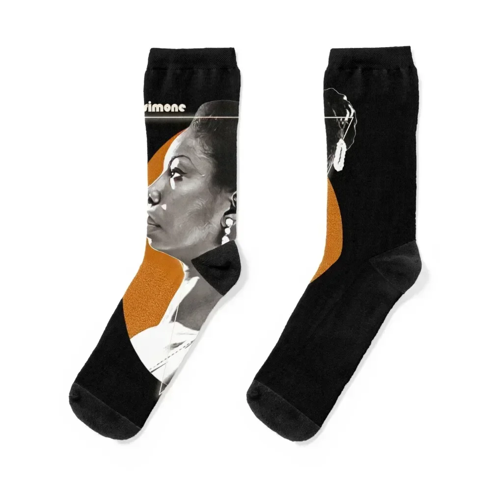 

Retro Nina Simone Gold Tribute Socks essential winter thermal Socks Women Men's