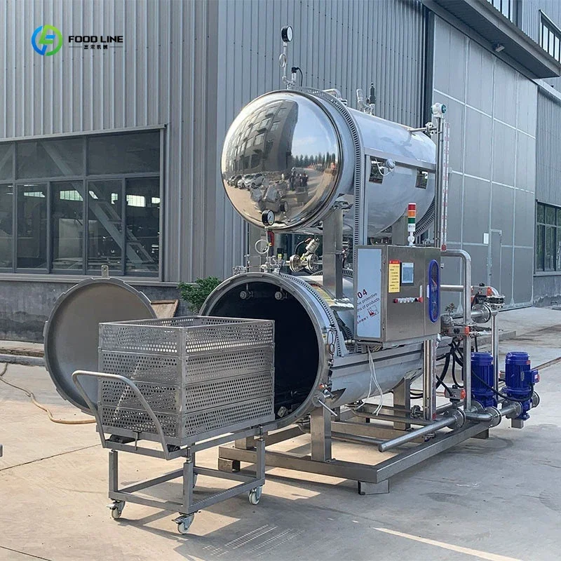 Horizontal Retort Sterilizer Pressure Cooker Canning Equipment Food Processing Machine FL Customized