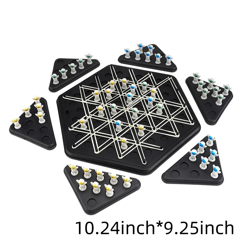 Keten Driehoek Schaakspel Triggle Rubberen Band Spel Educatief Interactief Spel Battle Set Voor Familiefeest Cadeau