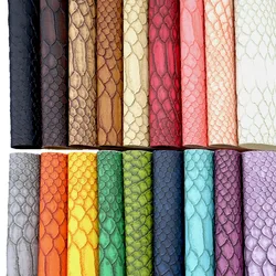 Gator Matte Faux Synthetic Leather Fabric Material For HandBags Sewing DIY Home Decoration H0364