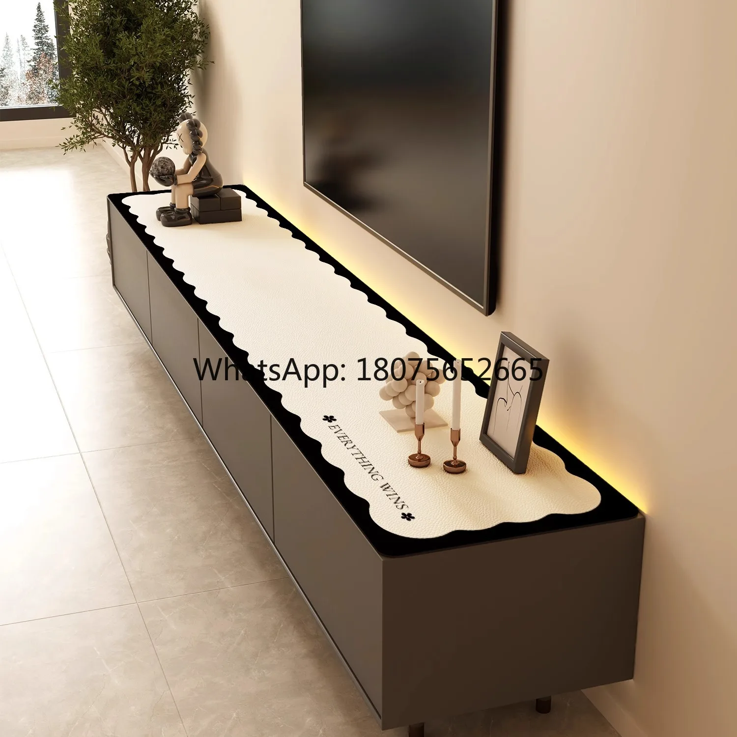Minimalist tv stand cover, no-wash sideboard cover, shoe cabinet cover, tabletop protector