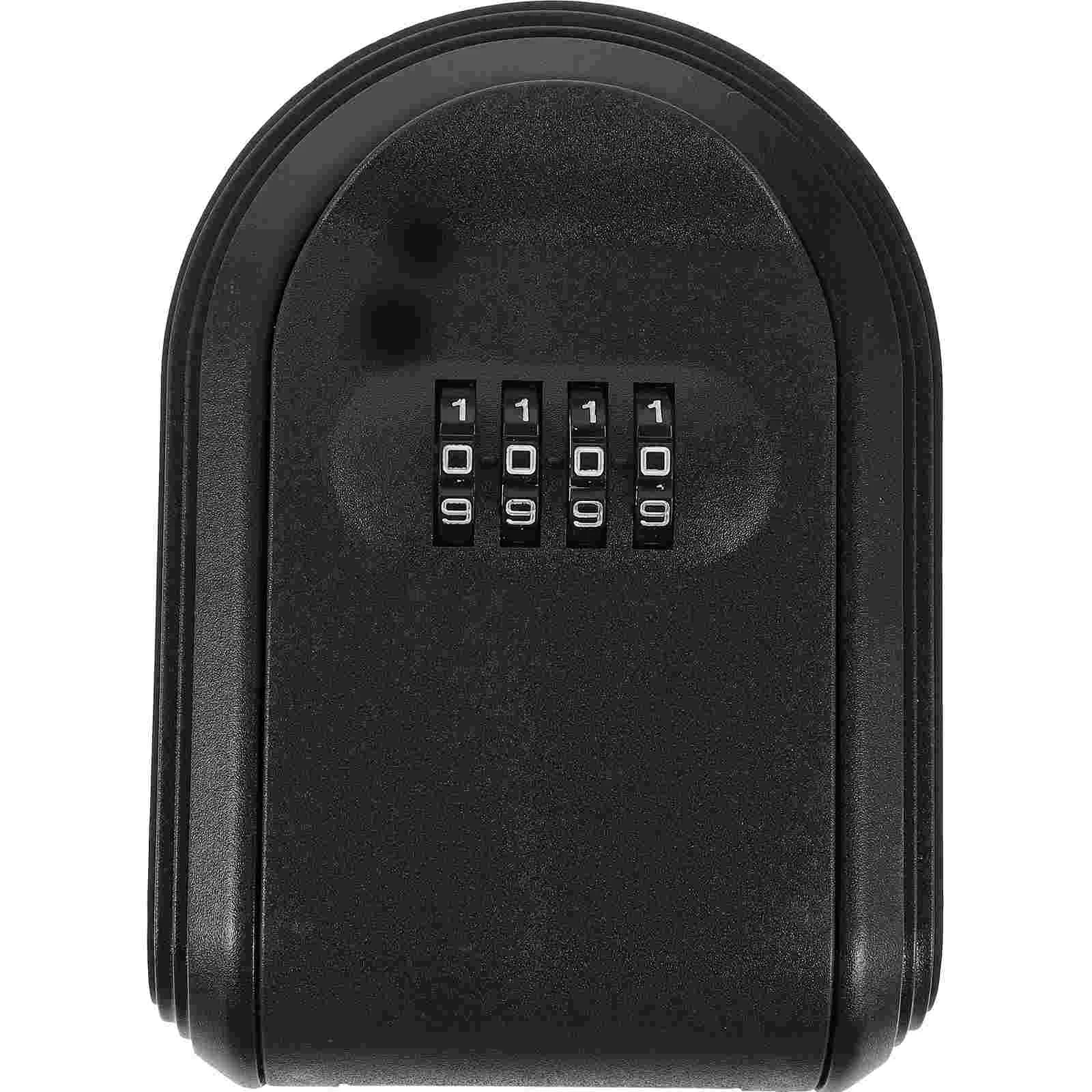 Security Lock Key Box Password Door Wall Mounted Safe (Black) 1pc Small Locks Hider Outdoor Plastic Holder for outside