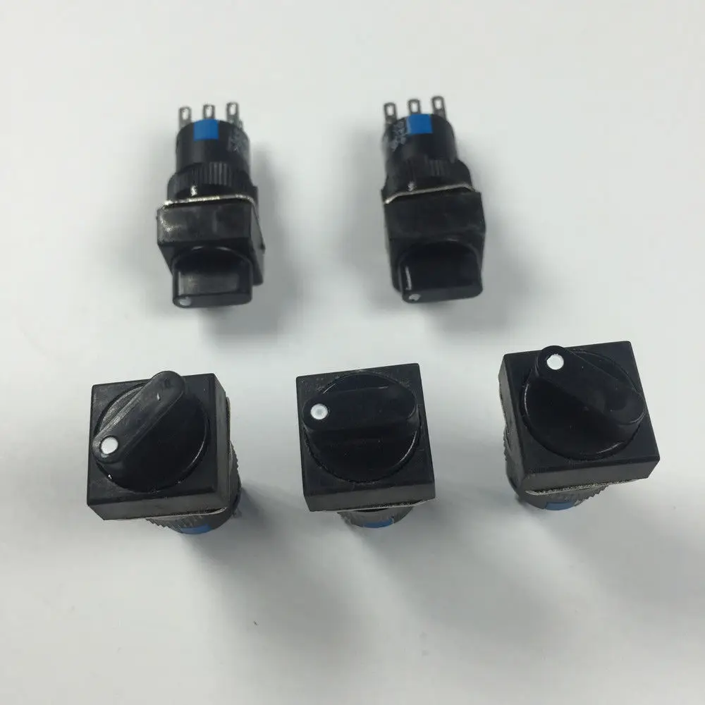 5 uds tipo cuadrado 6 pines 3 archivos interruptor giratorio LA16-22X/3