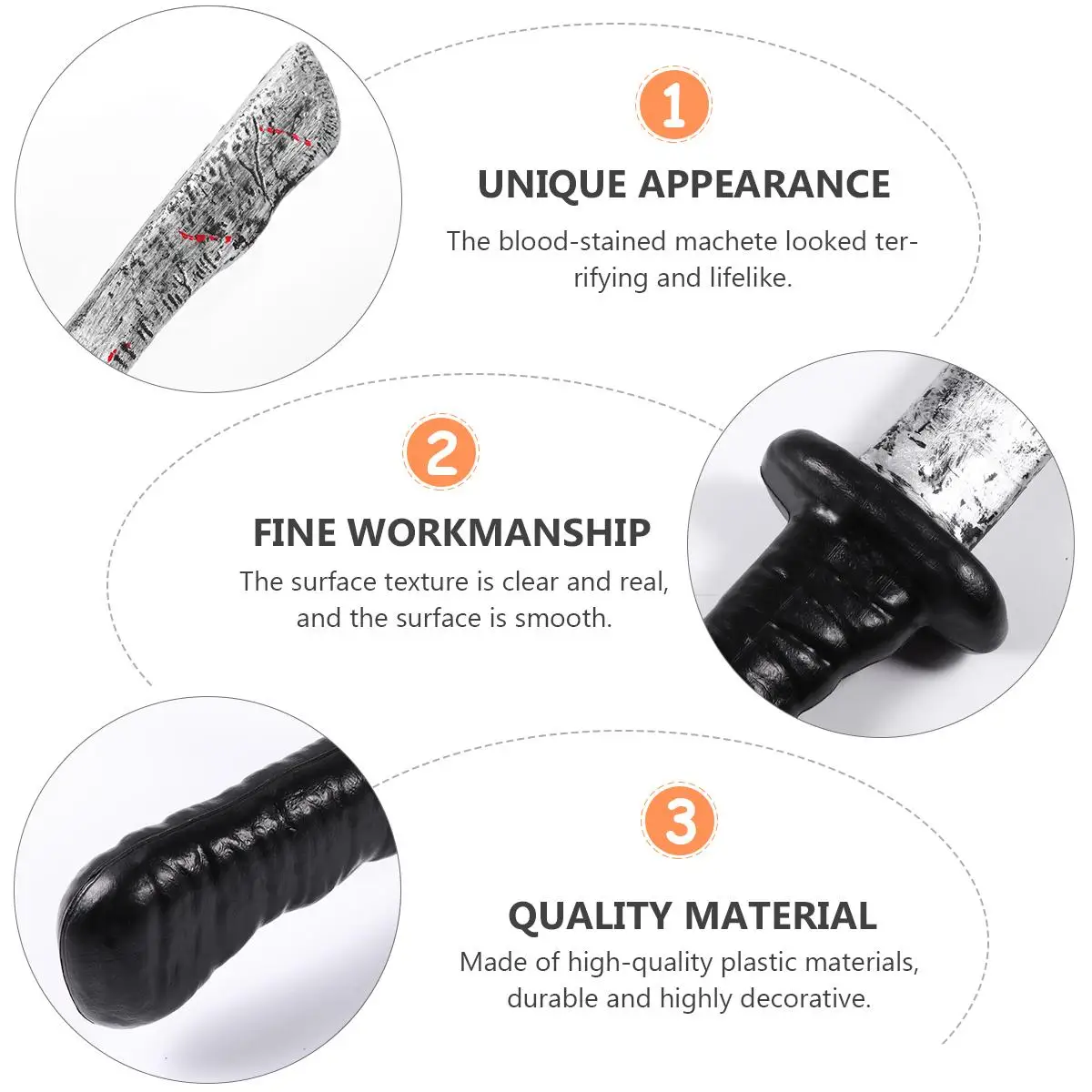 البلاستيك سكين الدعائم لعبة الدموية ديكور هالوين زي حفلة تنكرية شبح مهرجان جزار الدعامة