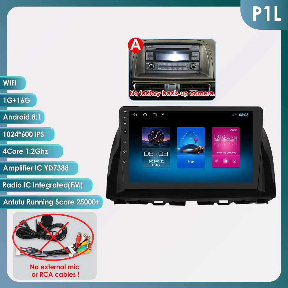 Hizpo 8Core Stereo voor Mazda CX5 CX-5 CX 5 2012 - 2015 2 Din Android Auto Autoradio Multimedia Audio CarPlay GPS 4G WIFI DSP RDS