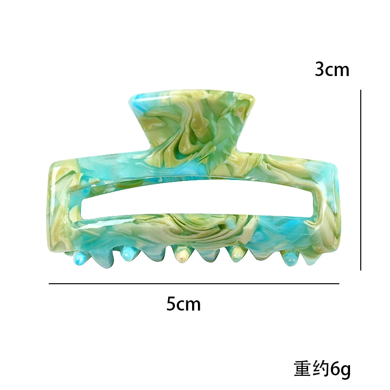 Mini Women\'s Hair Clips Colorful Geometric Hollow Crab Claw Clip Acetate Leopard Print Fashion Girls Hairpin Hair Accessories