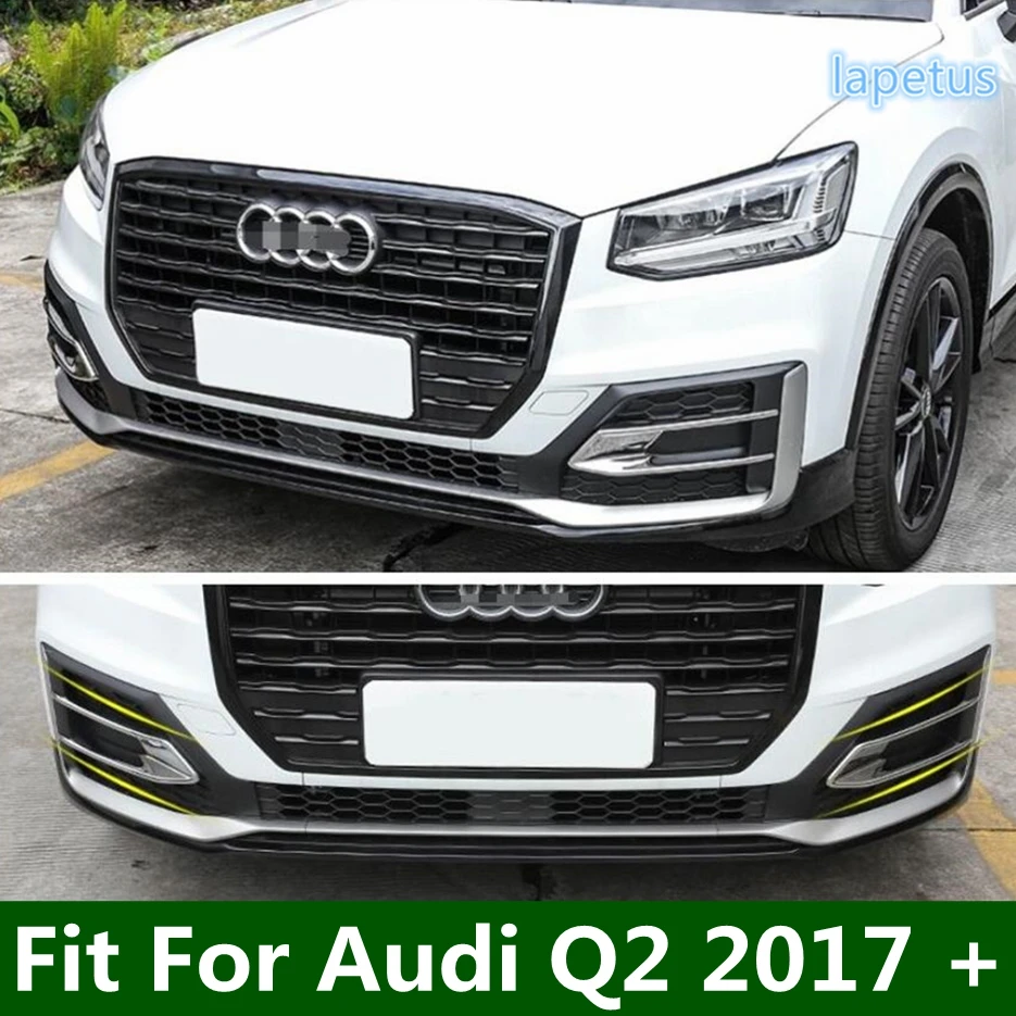 

Front Head Fog Lights Foglight Lamp Eyelid Eyebrow Decoration Frame Cover Trim ABS Chrome Accessories For Audi Q2 2017 - 2020