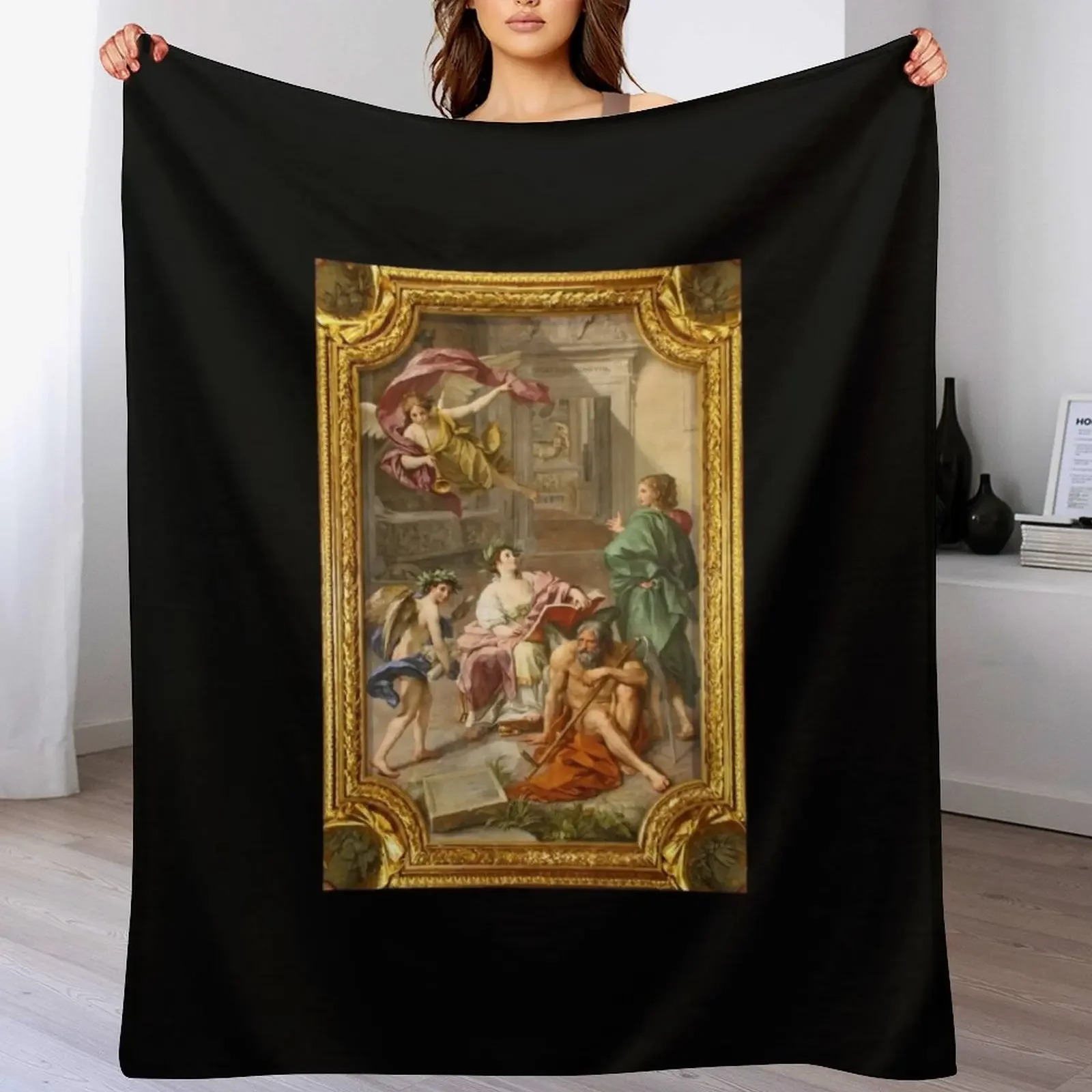 

Raphael Fresco Throw Blanket Multi-Purpose Blankets Sofas Of Decoration Personalized Gift Thin Blankets