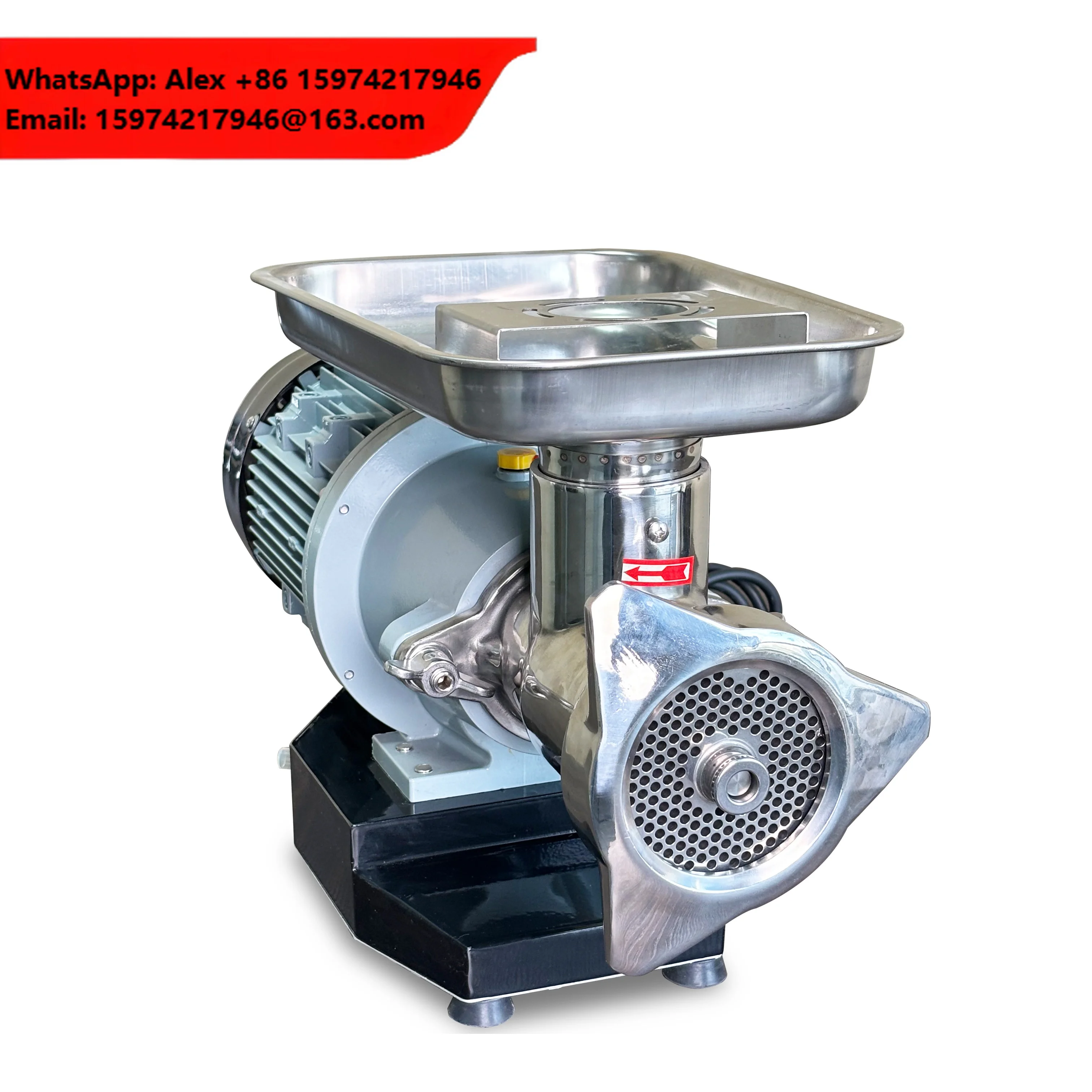 New Electric Meat Grinder 100mm Commercial Stainless Steel Meat Mincer Heavy Duty High Output 320kg/h Capacity 1 Year Warranty