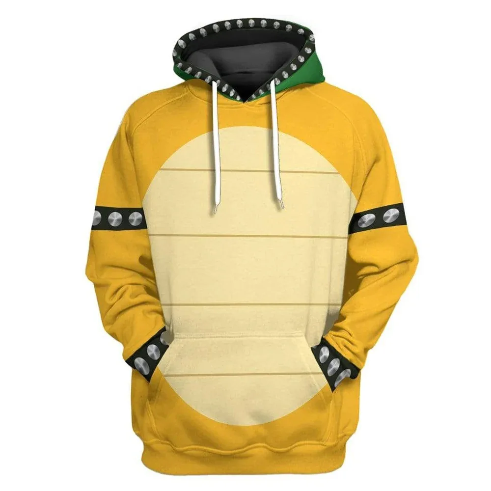 Men's Super Bros Pullovers Sweatshirt for Adult 3D Printed Casual Hooded Hoodies Christmas Halloween Costume Outfits