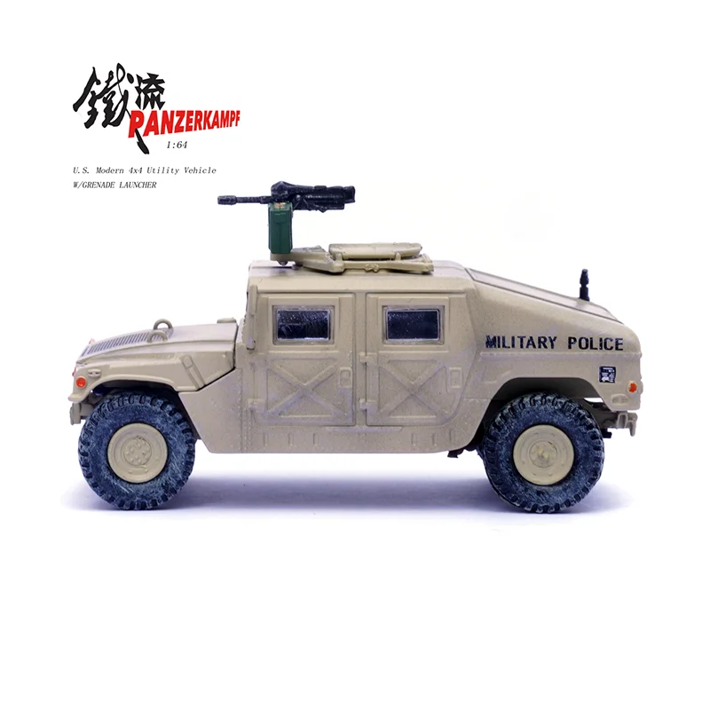 1:64 Scale Diecast Alloy 12500AA Hummer Launcher Military Off Road Vehicle Toys Cars Model Classics Adult Gifts Souvenir Display