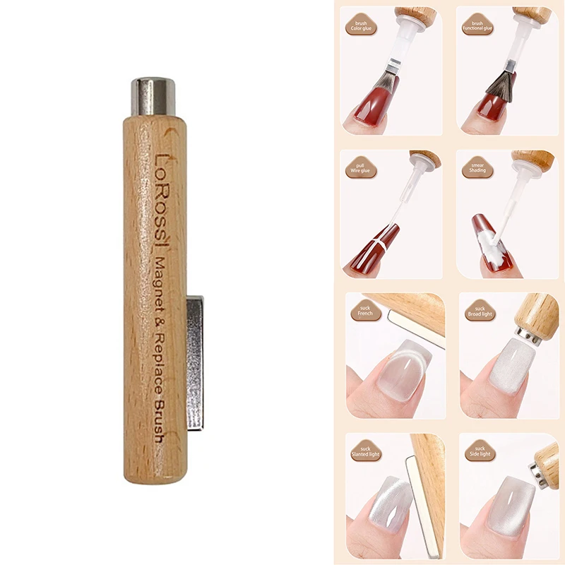 3 In 1 Multifunctional Strong Cat Eye Magnet UV/LED Gel Replacement Brush Nail Magnetic Stick For Nail Art Design Manicure